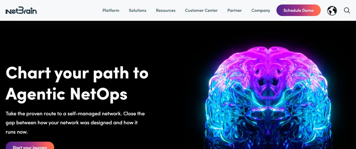 NetBrain website screenshot